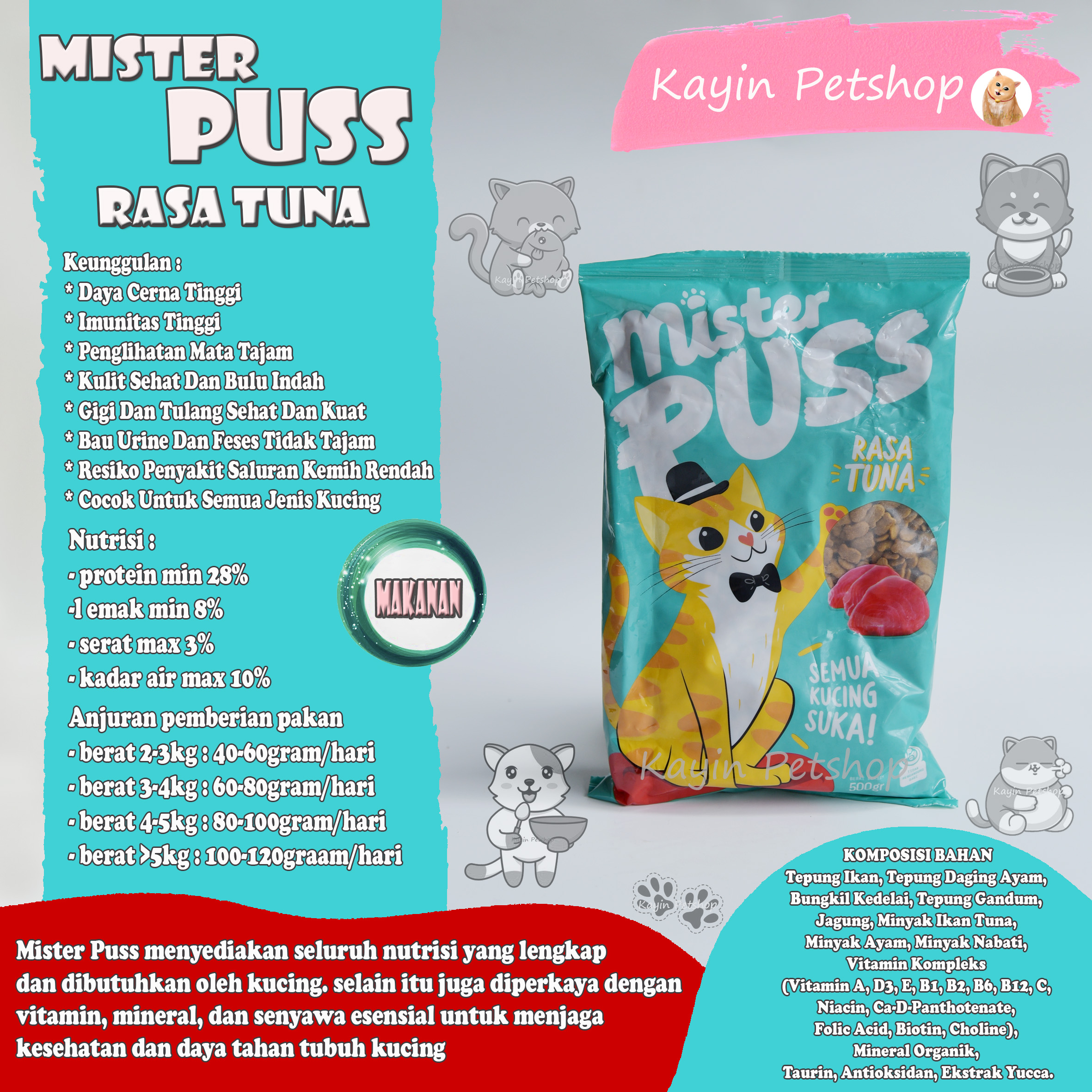 Memahami Kebutuhan Nutrisi Kucing Anda dengan Makanan Kucing Mr. Puss
