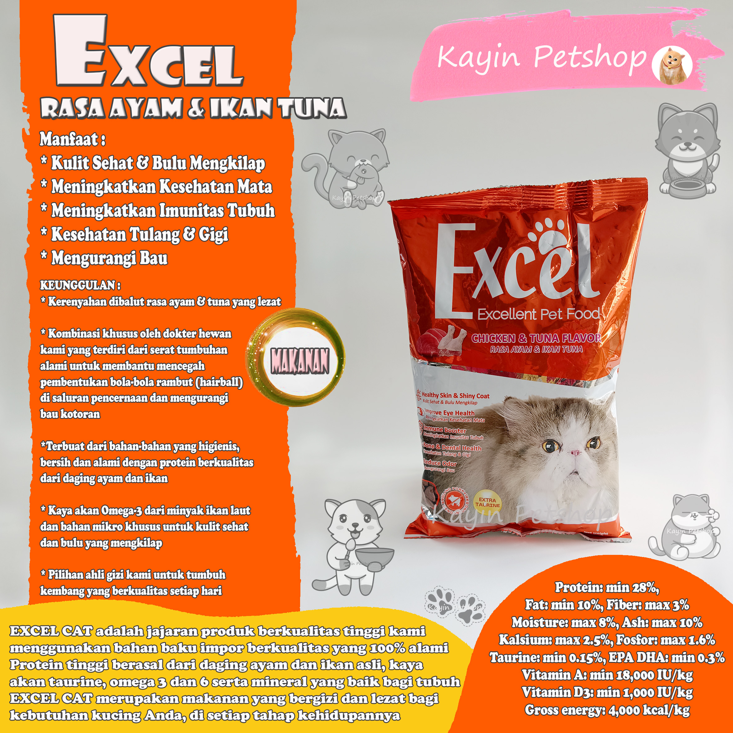 Keunggulan Makanan Kucing Excel Ikan Tuna untuk Kesehatan Optimal