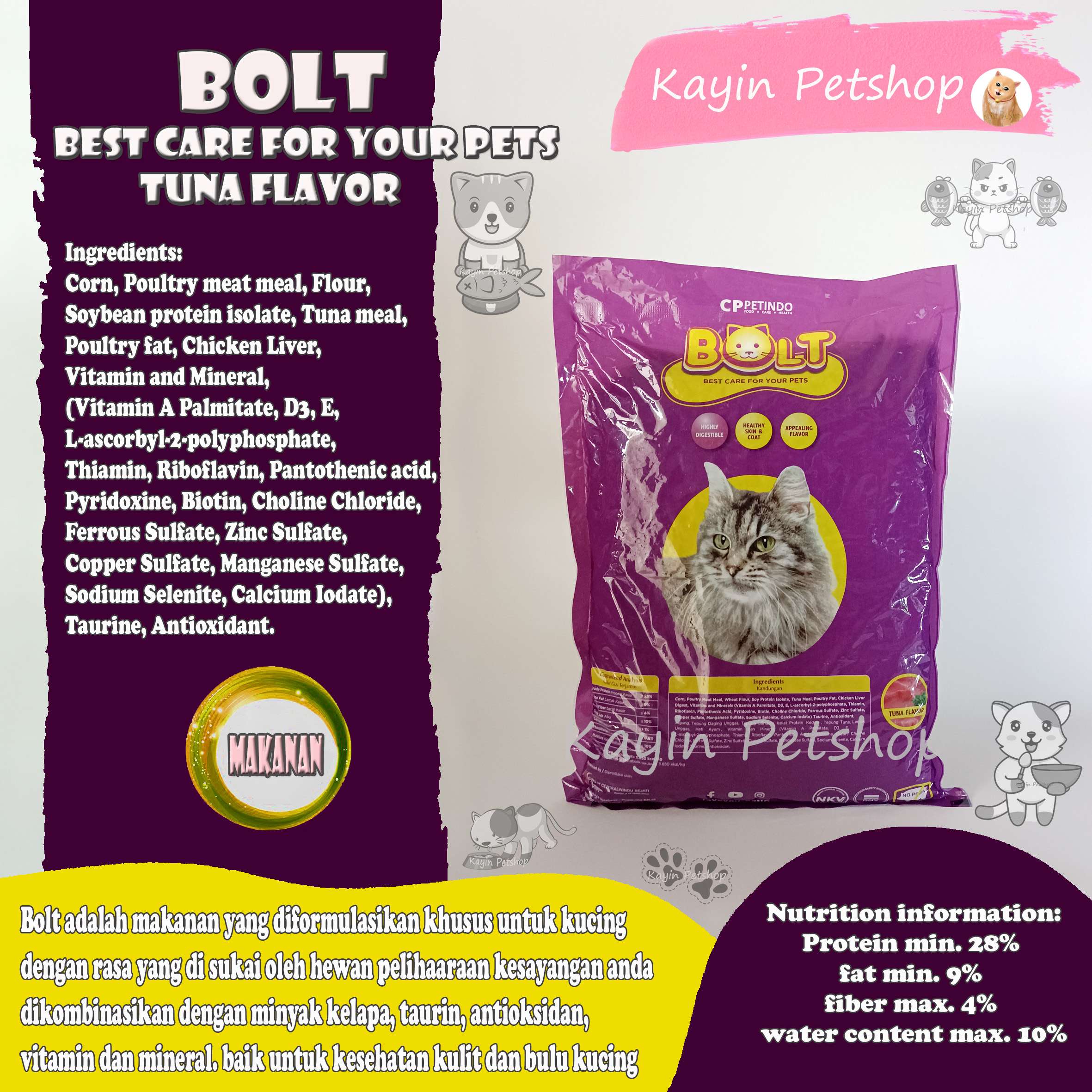 Panduan Lengkap Makanan Kucing Bolt Ungu: Usia yang Tepat dan Manfaatnya