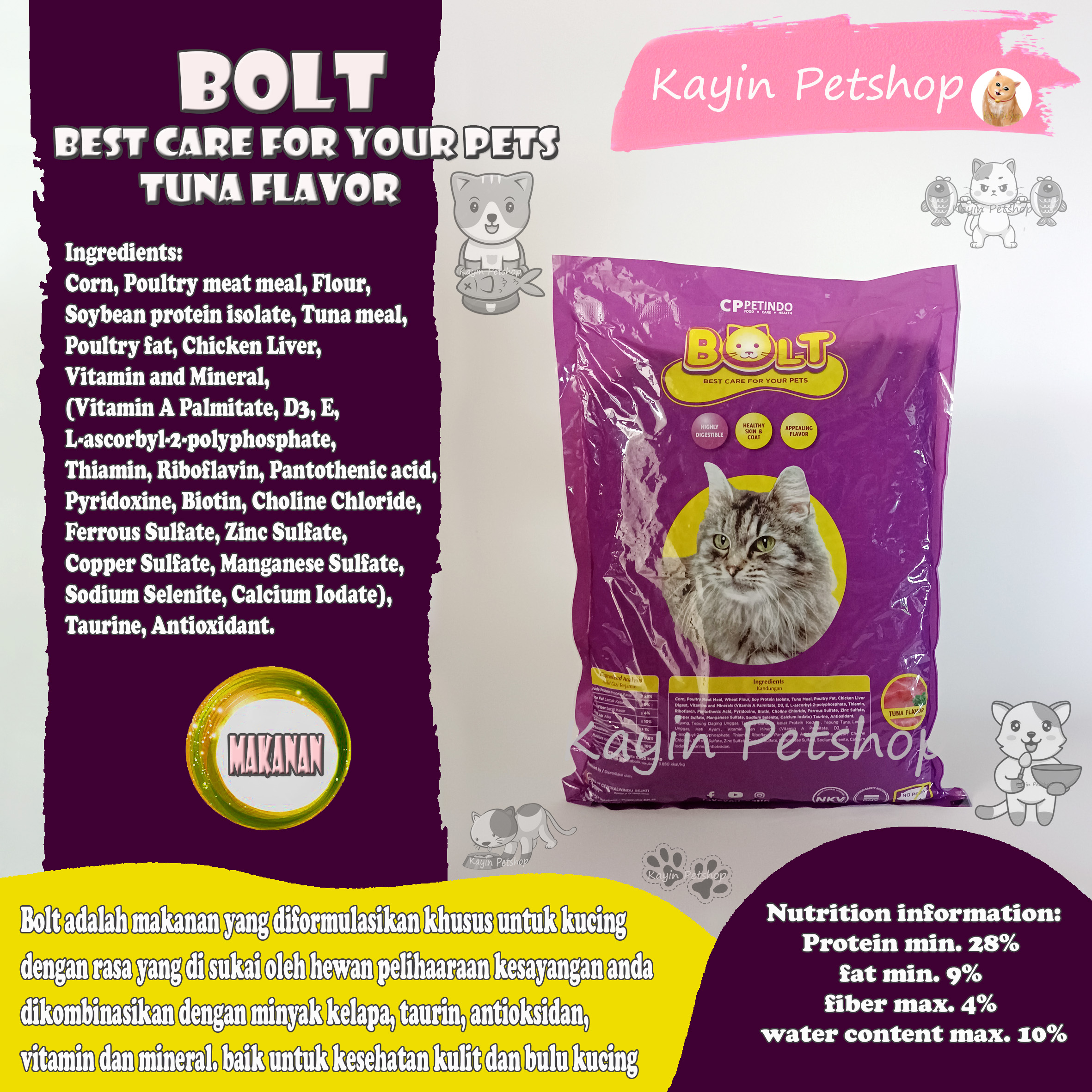Mengenal Makanan Kucing Bolt Warna Ungu: Nutrisi Optimal untuk Kucing Kesayangan Anda