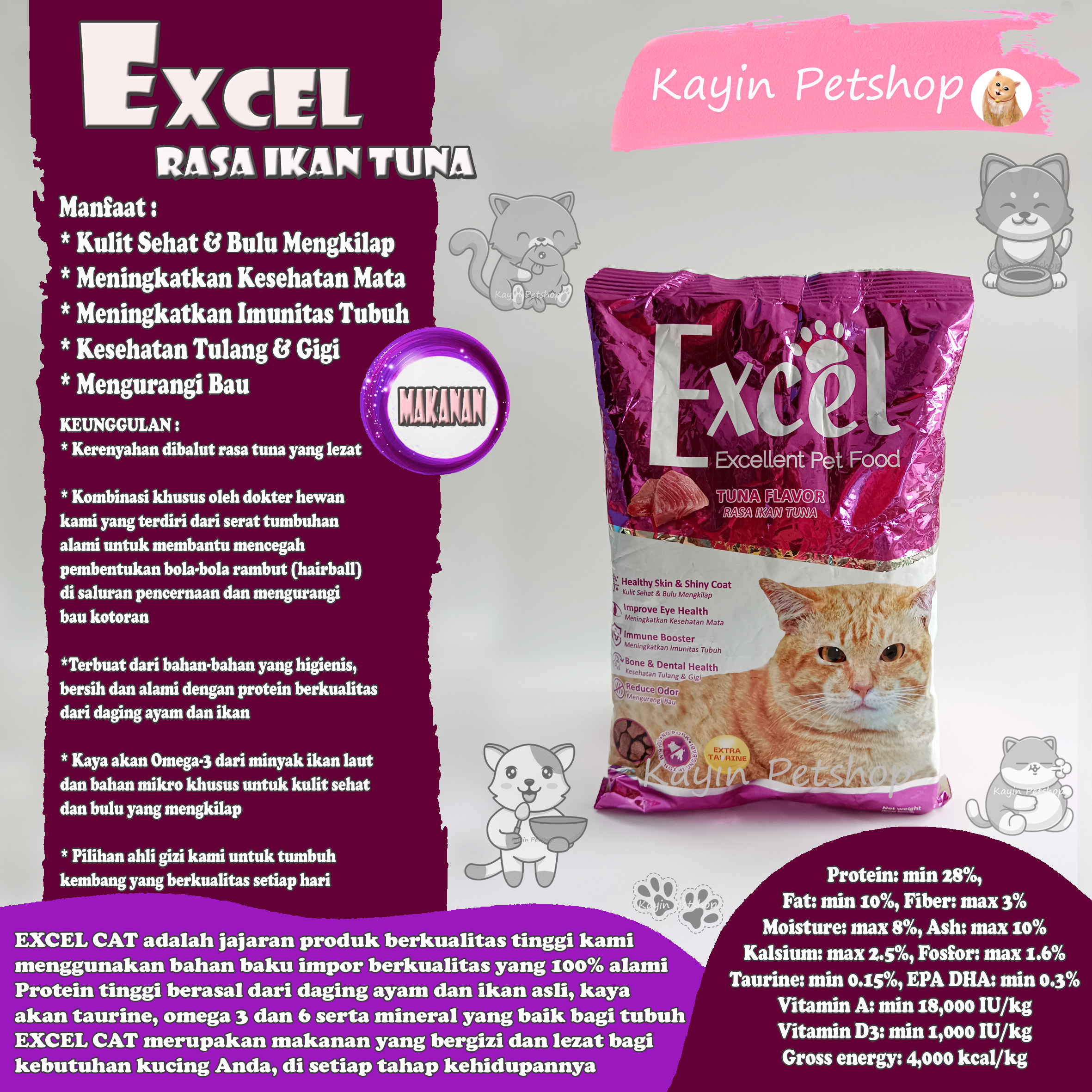 Memahami Varian Makanan Kucing Excel untuk Kesehatan Optimal
